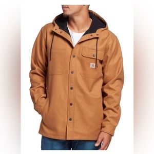 Carhartt Men's Rain Defender Relaxed Fit Heavyweight Hooded Shirt Jacket